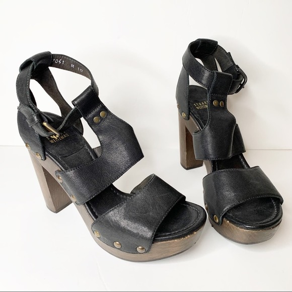 Stuart Weitzman Black Gladiator Sandals SZ 10 - Picture 3 of 9